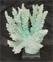 Coral with glass base 10" tall. Note: Need to be