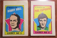 Carte de Hockey vintage de Bobby Hull et Phil