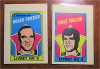 Carte de Hockey vintage de Roger Crozier et Dale