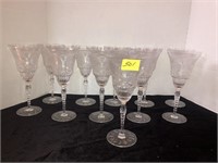 Etched stemware