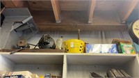 Shelf lot of Halogen Lights and Motor