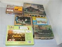 6 BOXED TRAIN LAYOUT BUILDINGS