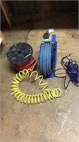 Lot of air hose and reels