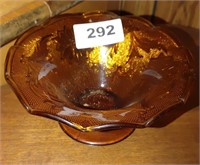 Carnival glass fluted dish