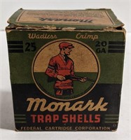 19 Vtg Monark 20 Gauge Trap Shotgun Shells in
