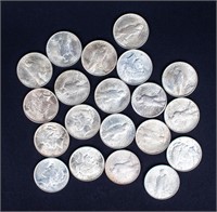 Coin Roll 20 Assorted Higher Grade Peace Dollars