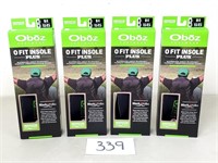 4 New Oboz O Fit Insoles - Size 10-11M / 11.5-12.5