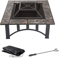 Fire Pit Set, Wood Burning Pit - Includes Screen
