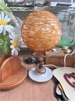 MCM Spun Spaghetti  Globe Table Lamp