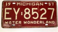 1957 Water Wonderland License Plate