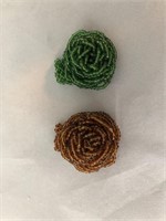 Handmade African Seed Bead Flower Rings