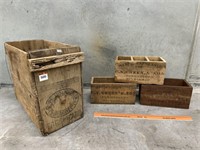 4 x Wooden Boxes Inc. Gippsland & Northern Co-Op