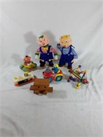 Vintage toy lot! Includes 12" Da-Dums pigs, Ernie