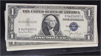 US Paper Money $1 Bill Accumulation, includes 6 20