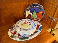 Christmas cat decorative plates #58
