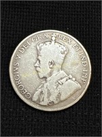 1918 Canada silver 50 cents coin