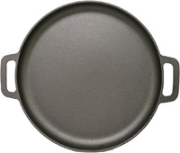 Cuisiland 13.5" Pre-Seasoned Cast Iron Pizza and B