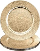 Kingrol 6 Pack 13 Inch Gold Charger Plates, Round
