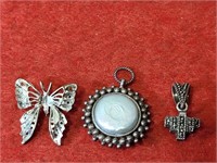 (3) Small Vintage Pendants