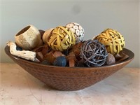 Bowl With Decorative Balls