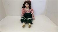 Hand painted bisque porcelain doll