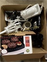 George Forman grilling machine, mixer, can opener,
