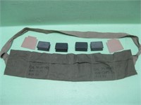 Empty 6 Pouch US Bandolier With Four Clips