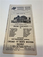 Wisconsin division suburban service timetable 1951