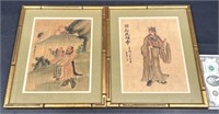 2 Framed Chinese Original Paintings on Silk