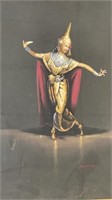 Vintage Artist Signed Contemporary Siamese Dancer