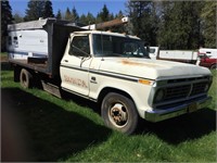 1975 FORD F350 12" DECK W/ ELECTRIC CRANE