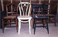 Lot #4771 - (8) side chairs in various styles