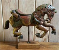 Carved Carousel Wooden Horse