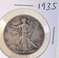 1935  Walking Liberty Silver Half Dollar