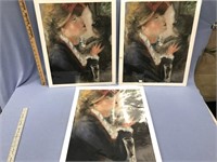 Lot of 3, prints by French artist that lived in Al