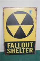 BRAND NEW "FALLOUT SHELTER" METAL SIGN