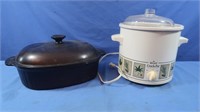 Rival Crock-Pot w/Lid, 12x9.5" Baking Dish w/Lid