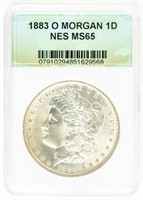 Coin 1883-O Morgan Silver Dollar-NES-MS65