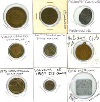 Group of 9 Misc. Tokens from U.S. and Foreign