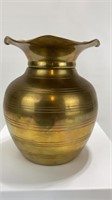 Vintage brass Spittoon flower vase picture