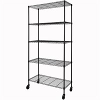5-Shelf Adjustable Heavy Duty Storage Shelving Uni