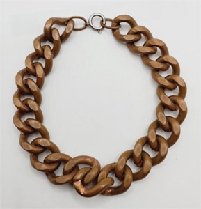 (H) Copper Chainlink Bracelet (clasp has been