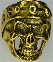 Gold tone skeleton ring size 10