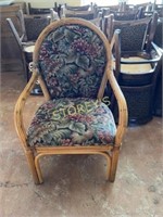 Wicker Cushioned Arm Chair