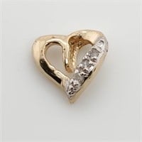 $260 10K  3 Small Diamond Pendant