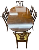 Dining Room Table and Chippendale Chairs