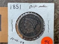 1851 Large Cent