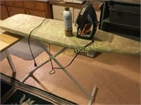metal ironing board and nice iron