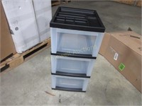 Iris plastic 3 drawer storage cabinet on wheels