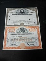 (2) Vintage Share Certificates- 1954 American